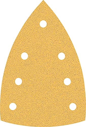 Bosch 50x EXPERT C470 Schleifblatt mit 7 Löchern (für Farbe auf Holz, Hartholz, Ø 100x150 mm, Körnung 80, Professional Zubehör Multischleifer) von Bosch