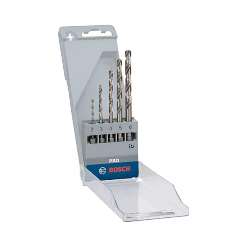 Bosch 5x PRO Metal HSS-G Hex Spiralbohrer-Set (für Nichteisenmetalle, Stahl, Ø 2,0, 3,0, 4,0, 5,0, 6,0 mm, Professional Zubehör Bohrmaschine/Schrauber) Bosch 5x PRO Metal HSS-G Hex Spiralbohrer-Set (für Nichteisenmetalle, Stahl, Ø 2,0, 3,0, 4,0, 5,0, 6,0 mm, Professional Zubehör Bohrmaschine/Schrauber) von Bosch