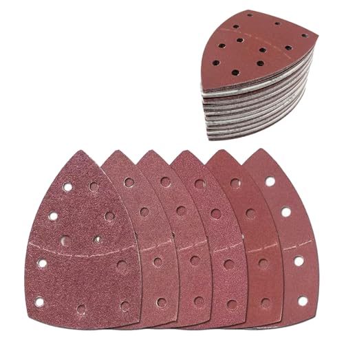 Bosmsaslad 60 Stück Schleifpapier Set, Delta Dreieckschleifer, Schleifdreiecke, Deltaschleifer, Schleifpads Multischleifer, 11 Löcher Schleifblätter, Körnung P40 P60 P80 P120 P180 P240, 105 x 152 mm Bosmsaslad 60 Stück Schleifpapier Set, Delta Dreieckschleifer, Schleifdreiecke, Deltaschleifer, Schleifpads Multischleifer, 11 Löcher Schleifblätter, Körnung P40 P60 P80 P120 P180 P240, 105 x 152 mm von Bosmsaslad