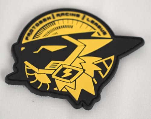 Protogen Racing League (gelb) – PVC-Aufnäher, hochwertige bestickte Aufnäher – Klettverschluss – vielseitig und anpassbar – perfekt für Jacken, Taschen und Bastelarbeiten von Boss Monsta