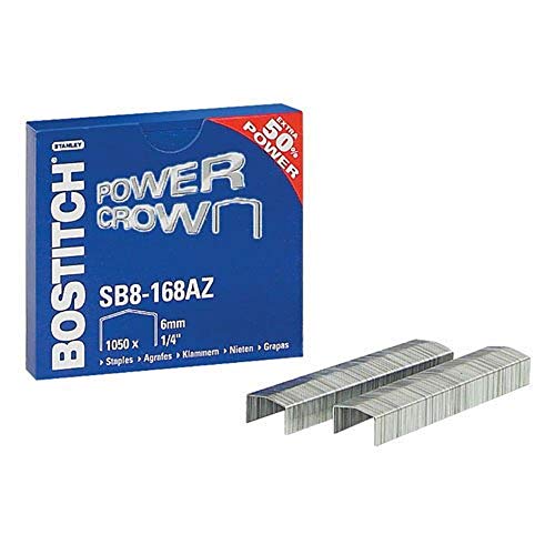 Bostitch SB8-168AZ Heftklammern für B8 Flat Clinch / B8 New Gen / B8 Mini / B8 Classic / B850-BLK Menge pro Packung 10500 Klammerstärke 11 x 6 mm von Bostitch