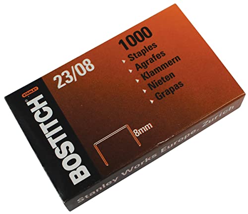 Bostitch 23-08-1M Heftklammern für PHD-60/B310HDS Größe 12 x 8 mm, Menge 1000 Stück von Bostitch