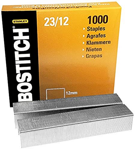Bostitch 23-12-1M Heftklammern für HD-12F/HD-23L17/B310HDS Größe 12 x 12 mm, Menge 1000 Stück von Bostitch