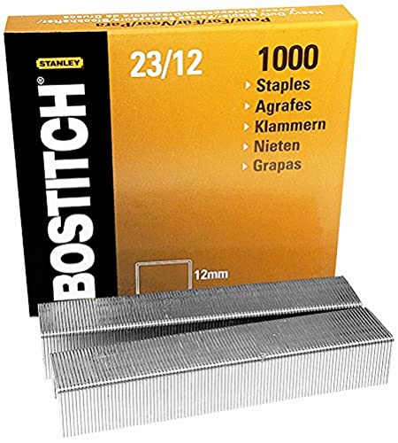 Bostitch 23-12-1M Heftklammern für HD-12F/HD-23L17/B310HDS Größe 12 x 12 mm, Menge 1000 Stück Bostitch 23-12-1M Heftklammern für HD-12F/HD-23L17/B310HDS Größe 12 x 12 mm, Menge 1000 Stück von Bostitch