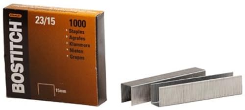 Bostitch 23-15-1M Heftklammern für HD-12F/HD-23L17/B310HDS Größe 12 x 15 mm, Menge 1000 Stück Bostitch 23-15-1M Heftklammern für HD-12F/HD-23L17/B310HDS Größe 12 x 15 mm, Menge 1000 Stück von Bostitch