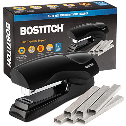 Bostitch Office Heftgerät Heavy Duty - 40 Blatt Heftgerät für Schreibtisch - Vollstreifen - inklusive 1260 Heftklammern - schwarz Bostitch Office Heftgerät Heavy Duty - 40 Blatt Heftgerät für Schreibtisch - Vollstreifen - inklusive 1260 Heftklammern - schwarz von Bostitch