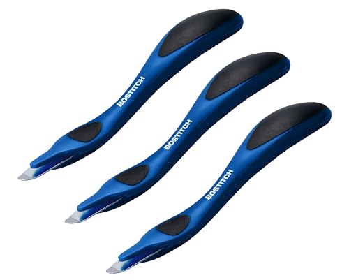Bostitch Office Professional Push Style Easy Heftklammerentferner, Blau, 3er Pack (30000-Blau, 3 Stück) von Bostitch