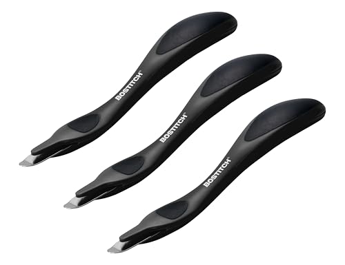 Bostitch Office Professional Push Style Easy Heftklammerentferner, Schwarz, 3er-Pack (30000-BLK-3PK) von Bostitch