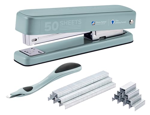 Bostitch Titan Heavy Duty Metallhefter, 50 Blatt Kapazität mit 1250 Standardklammern und 500 verlängerten Heftklammern, ergonomischer Heftklammerentferner, staufreies Heftgerät, Vollstreifen-Hefter von Bostitch