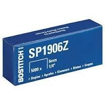 Bostitch Heftklammern (Größe = 6 mm, 1 Box von 5000 Stück) für Bostitch P3 Heftzange, Silber, Grau oder Schwarz von Bostitch