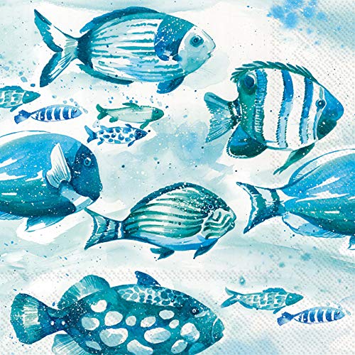 Boston International L849700 Lunch-Servietten, Papier, Aquaworld Fisch, 6.5 x 6.5-Inches Boston International L849700 Lunch-Servietten, Papier, Aquaworld Fisch, 6.5 x 6.5-Inches von Boston International