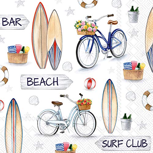 Boston International L849700 Lunch-Servietten, Papier, Surf Club, 6.5 x 6.5-Inches Boston International L849700 Lunch-Servietten, Papier, Surf Club, 6.5 x 6.5-Inches von Boston International