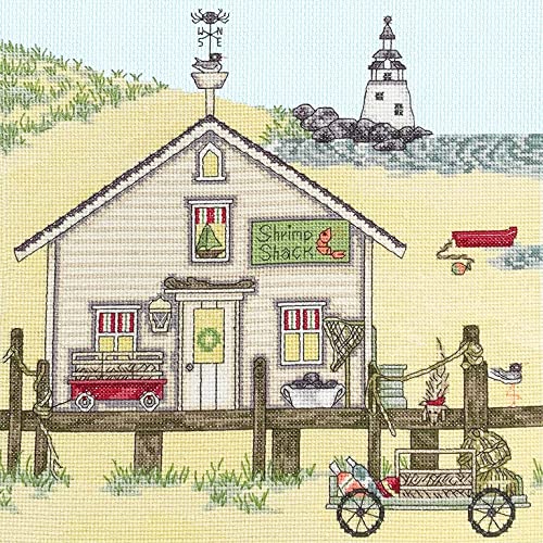 Kreuzstich Set mit Zählmuster "Garnelenhütte" von Bothy Threads The Home of Happy Stitching