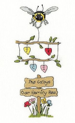 Kreuzstich Set mit Zählmuster "Unsere Familienbiene" von Bothy Threads The Home of Happy Stitching