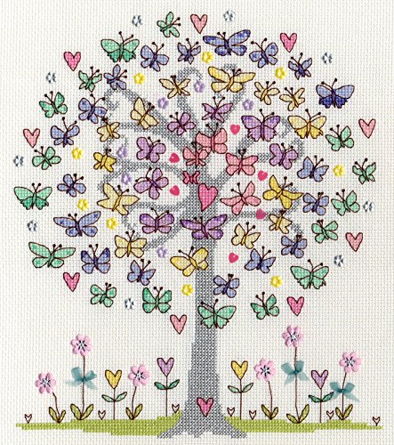 Bothy Threads Kreuzstich-Set Liebe Frühling, 23x26cm, XKA10, Zählmuster von Bothy Threads