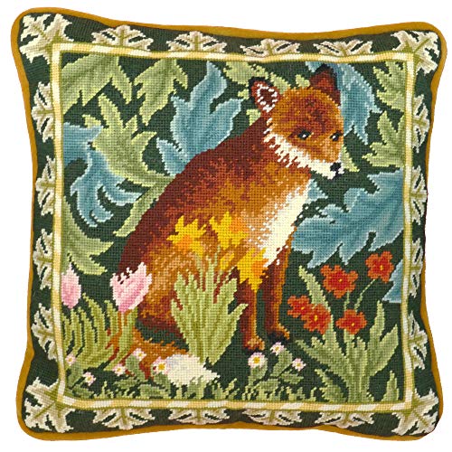 Bothy Threads Gobelin-Stickkissen Set Woodland Fox Tapisserie, 35,5x35,5cm, TAC10, Stickbild vorbedruckt von Bothy Threads