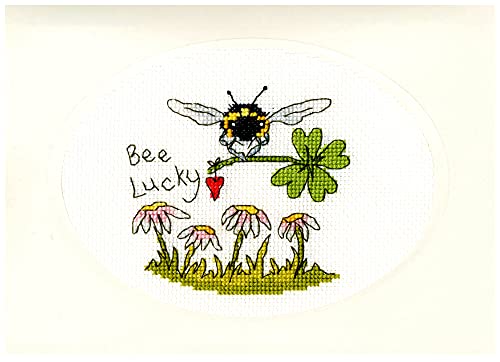 Bothy Threads Grußkarte Kreuzstich Set Bee Lucky, Zählmuster, XGC26, 9x13cm von Bothy Threads