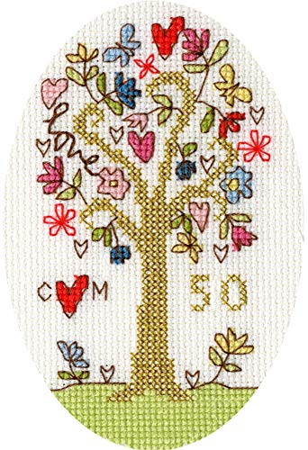 Bothy Threads Grußkarte Kreuzstich-Set Goldene Feier, 10x10cm, XGC4, Zählmuster Bothy Threads Grußkarte Kreuzstich-Set Goldene Feier, 10x10cm, XGC4, Zählmuster von Bothy Threads
