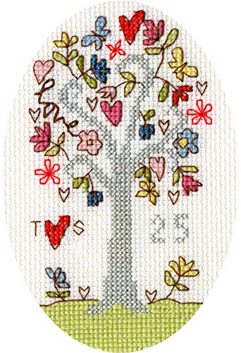 Bothy Threads Grußkarte Kreuzstich-Set Silberne Feier, 10x10cm, XGC3, Zählmuster Bothy Threads Grußkarte Kreuzstich-Set Silberne Feier, 10x10cm, XGC3, Zählmuster von Bothy Threads