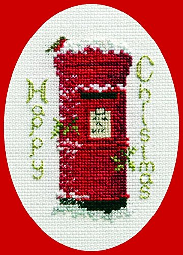 Bothy Threads Grußkarte Kreuzstich-Set Weihnachten Post, 9x13.3cm, DWCDX46, Zählmuster von Derwentwater Designs