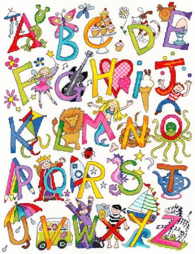 Bothy Threads Kreuzstich-Set Alphabet Spaß Zählmuster, Multifarbig von Bothy Threads