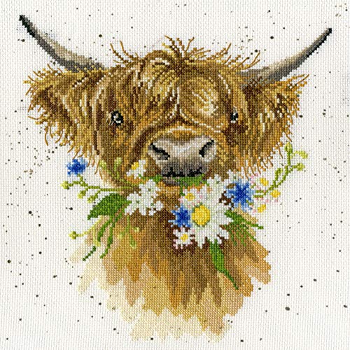 Bothy Threads Kreuzstich-Set Gänseblümchen Coo, 26x26cm, XHD42, Zählmuster von Bothy Threads