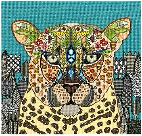 Bothy Threads Kreuzstich Set "Juwelenbesetzter Leopard", Zählmuster, XSTU2, 32x32cm Bothy Threads Kreuzstich Set "Juwelenbesetzter Leopard", Zählmuster, XSTU2, 32x32cm von Bothy Threads