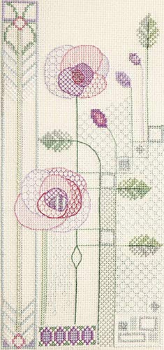 Bothy Threads Kreuzstich-Set "Mackintosh - Abendrose", 27.5x13cm, DWMKP8, Zählmuster von Derwentwater Designs