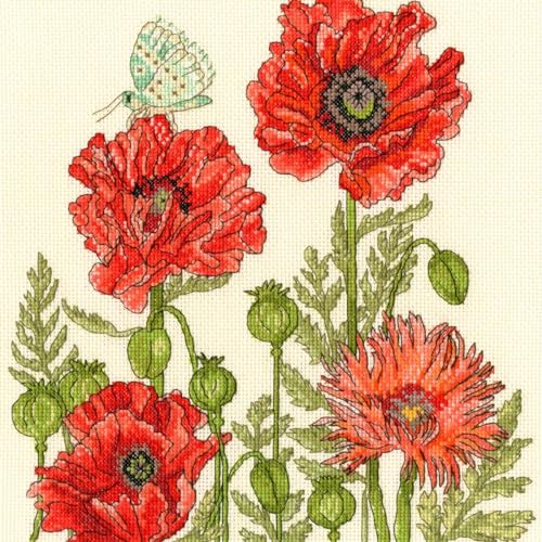 Bothy Threads Kreuzstich Set "Mohn Garten", Zählmuster, XFY1, 25x25cm Bothy Threads Kreuzstich Set "Mohn Garten", Zählmuster, XFY1, 25x25cm von Bothy Threads