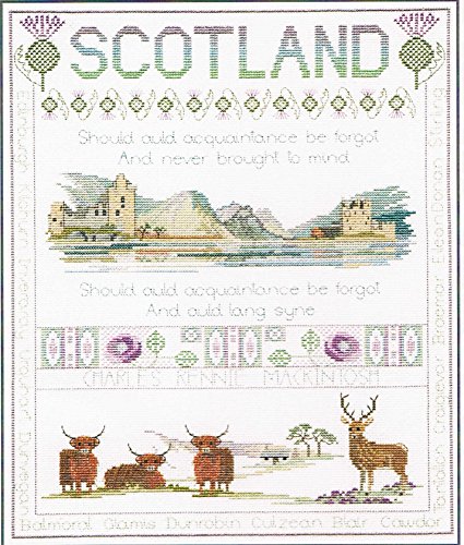 Bothy Threads Kreuzstich-Set Sampler – Schottland, 30.3x36.8cm, DWRSS, Zählmuster von Derwentwater Designs