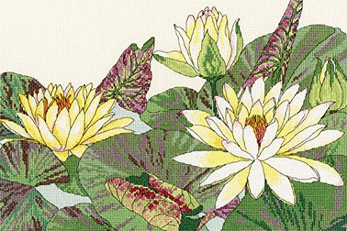 Bothy Threads Kreuzstich-Set Seerosen Blüten, 36x24cm, XBD12, Zählmuster von Bothy Threads