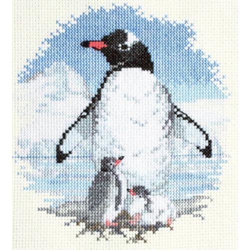 Bothy Threads Kreuzstich-Set Vögel - Pinguine und Küken, 15.5x14cm, DWPN01, Zählmuster Bothy Threads Kreuzstich-Set Vögel - Pinguine und Küken, 15.5x14cm, DWPN01, Zählmuster von Bothy Threads