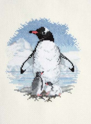 Bothy Threads Kreuzstich-Set Vögel - Pinguine und Küken, 15.5x14cm, DWPN01, Zählmuster von Derwentwater Designs