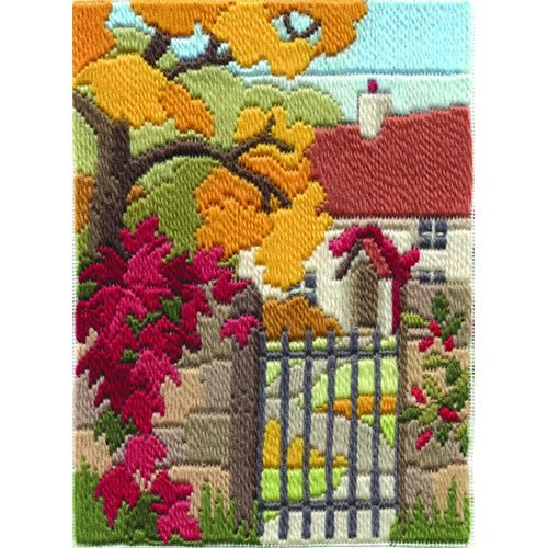 Bothy Threads Langstich-Set "Jahreszeiten - Herbstgarten", 24x17cm, DW14MLS19, Zählmuster von Derwentwater Designs