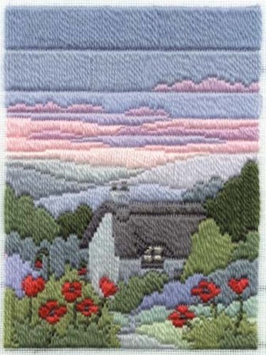 Bothy Threads Langstich-Set Jahreszeiten - Sommerabend, 24x17cm, DW14MLS14, Zählmuster von Derwentwater Designs