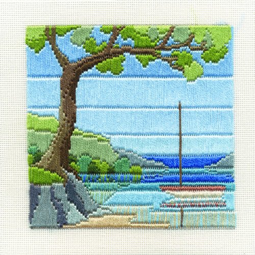 Bothy Threads Langstich-Set "Strandbucht ", 11x11cm, DWSLS2, Zählmuster von Bothy Threads