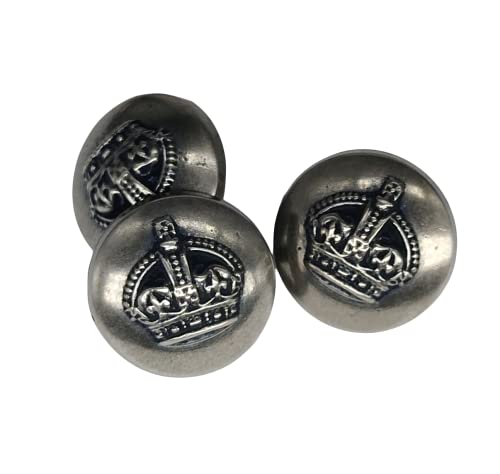 25 vergoldete und versilberte Knöpfe mit eingravierter Krone - 15 mm, 20 mm und 23 mm - Hergestellt und versandt aus Spanien 25 vergoldete und versilberte Knöpfe mit eingravierter Krone - 15 mm, 20 mm und 23 mm - Hergestellt und versandt aus Spanien von Botiboton SL