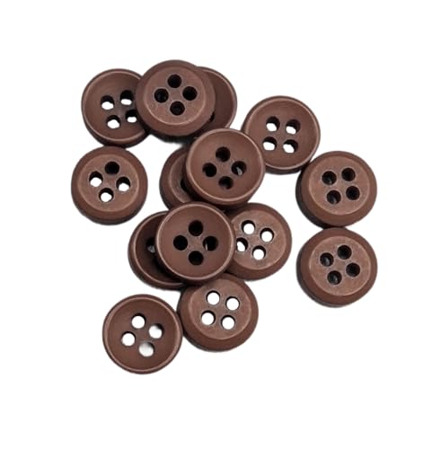 Botiboton - 50 Knöpfe für Hemden in warmen Farben - 5 Größen und 12 Farben zur Auswahl - mit 4 Löchern von 2 mm - Made in Spain - Versand aus Spanien - Farbe Braun, Größe 8 mm Botiboton - 50 Knöpfe für Hemden in warmen Farben - 5 Größen und 12 Farben zur Auswahl - mit 4 Löchern von 2 mm - Made in Spain - Versand aus Spanien - Farbe Braun, Größe 8 mm von Botiboton SL