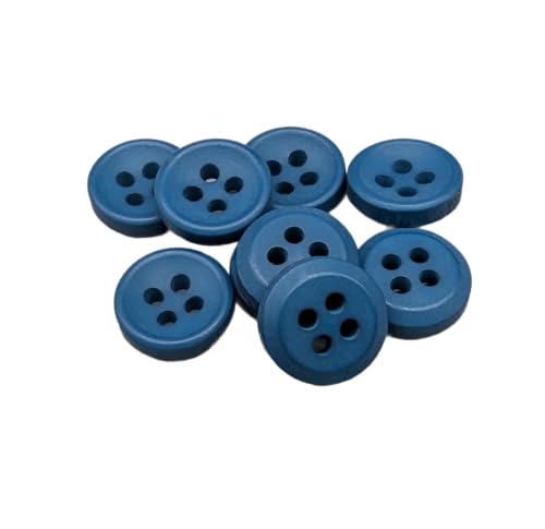 Botiboton - 50 Knöpfe für Hemden in warmen Farben - 5 Größen und 12 Farben zur Auswahl - mit 4 Löchern von 2 mm - Made in Spain - Versand aus Spanien - Farbe Oil Blue, Größe 12 mm Botiboton - 50 Knöpfe für Hemden in warmen Farben - 5 Größen und 12 Farben zur Auswahl - mit 4 Löchern von 2 mm - Made in Spain - Versand aus Spanien - Farbe Oil Blue, Größe 12 mm von Botiboton SL