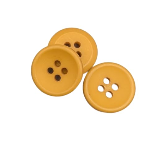 Botiboton Hemdknöpfe, 50 Stück, in 5 Größen und 12 Farben zur Auswahl, mit 4 Löchern à 2 mm, hergestellt und versendet in Spanien, Farbe: Ocker, 18 mm Botiboton Hemdknöpfe, 50 Stück, in 5 Größen und 12 Farben zur Auswahl, mit 4 Löchern à 2 mm, hergestellt und versendet in Spanien, Farbe: Ocker, 18 mm von Botiboton SL