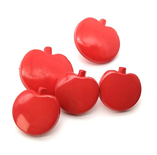 Kinderknöpfe in Form eines Apfels - rot und grün - 2 Größen - hergestellt und versandt aus Spanien von Botiboton SL