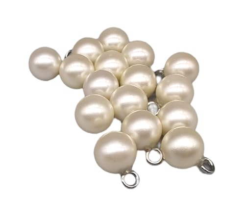 Perlenknöpfe – Halbkugel und Vollkugel, mit Ring – 6 Größen verfügbar – Hergestellt und versendet aus Spanien – Kugel, 10 mm von Botiboton SL