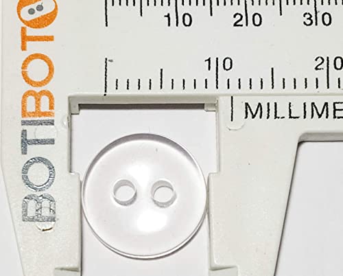 50 Klarsichtknöpfe - Reversibel - Basteln - Nähen (6 Größen verfügbar) - Hergestellt und versandt aus Spanien von Botiboton SL