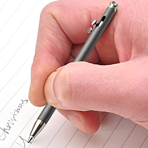 Botiniv -Stift aus Metall,Titan Bolt Action Pen - Einziehbarer Taschen-Kugelschreiber für den täglichen Gebrauch Unterschrift, feine Spitze, glattes Schreiben, Elegantes Schreibwerkzeug von Botiniv