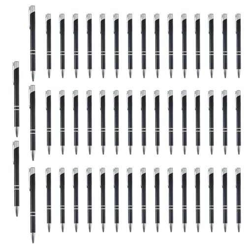 Botiniv Praktischer Stift - 50x Metall Klickmechanik Kugelschreiber - Multifunktionales stilvolles Schreibzubehör mit silberner Clip für Geschäftsleute, Studenten, Lehrer und Profis - für den Botiniv Praktischer Stift - 50x Metall Klickmechanik Kugelschreiber - Multifunktionales stilvolles Schreibzubehör mit silberner Clip für Geschäftsleute, Studenten, Lehrer und Profis - für den von Botiniv