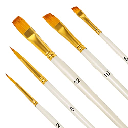Bougimal 5 Stück Pinselset Acrylfarben Ölfarben Pinsel, Hölzernen Griff Künstler Pinsel Satz für Aquarell Ölgemälde, perfektes Malerei Ölfarben Malpinsel Set für Anfänger, Kinder, Künstler Bougimal 5 Stück Pinselset Acrylfarben Ölfarben Pinsel, Hölzernen Griff Künstler Pinsel Satz für Aquarell Ölgemälde, perfektes Malerei Ölfarben Malpinsel Set für Anfänger, Kinder, Künstler von Bougimal
