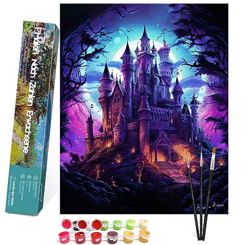 Bougimal Malen Nach Zahlen Erwachsene Landschaft ohne Rahmen inklusive Pinsel und Acrylfarben - 40 x 50 cm, Schloss 2 Bougimal Malen Nach Zahlen Erwachsene Landschaft ohne Rahmen inklusive Pinsel und Acrylfarben - 40 x 50 cm, Schloss 2 von Bougimal