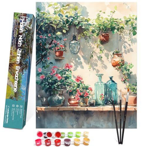 Bougimal Malen Nach Zahlen Erwachsene Landschaft Ohen Rahmen inklusive Pinsel und Acrylfarben - 40 x 50 cm, Fensterpflanze 3 Bougimal Malen Nach Zahlen Erwachsene Landschaft Ohen Rahmen inklusive Pinsel und Acrylfarben - 40 x 50 cm, Fensterpflanze 3 von Bougimal