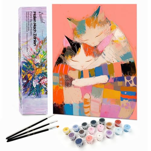 Bougimal Malen Nach Zahlen Erwachsene Tier Ohne Rahmen inklusive Pinsel und Acrylfarben - 28 x 35 cm, Katze 2 Bougimal Malen Nach Zahlen Erwachsene Tier Ohne Rahmen inklusive Pinsel und Acrylfarben - 28 x 35 cm, Katze 2 von Bougimal