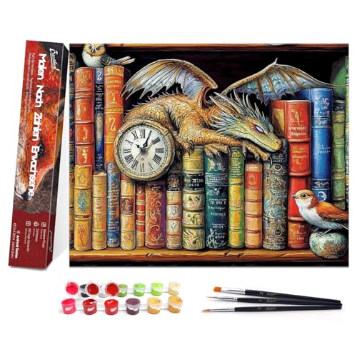 Bougimal Malen Nach Zahlen Erwachsene Tiere Ohen Rahmen inklusive Pinsel und Acrylfarben - 40 x 50 cm, Drache und Vogel Bougimal Malen Nach Zahlen Erwachsene Tiere Ohen Rahmen inklusive Pinsel und Acrylfarben - 40 x 50 cm, Drache und Vogel von Bougimal